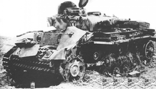 Последствия снарядов наших танков